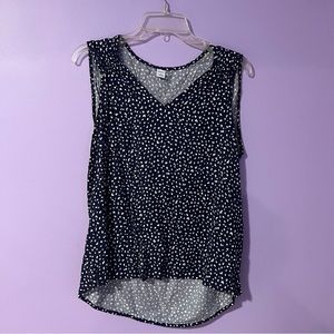 Old Navy Blue Speckled Tank Top Blouse
